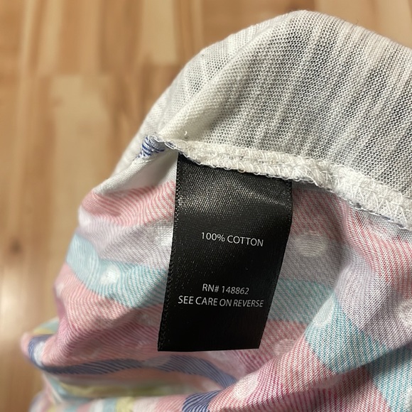 TORRID White Rainbow Back Slub Cotton Burnout Cuff Sleeve T-Shirt - Picture 3 of 6